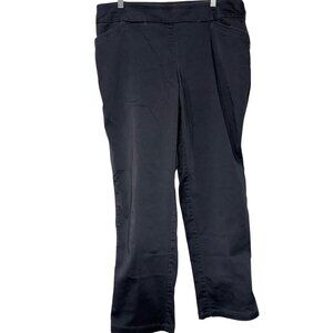 Croft & Barrow Womens Effortless Stretch Pants 16 Regular Black Polyester/Spande